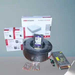 4 Hikvision 1080p Full Hd CCTV Cameras Complete Installation Package