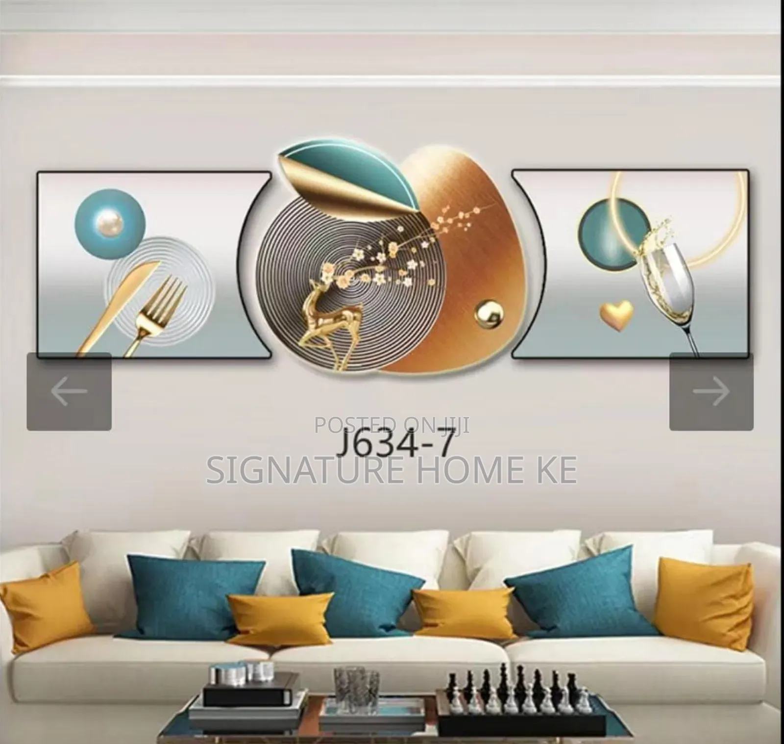 3pc 3 in 1 Elegant Wall Clock