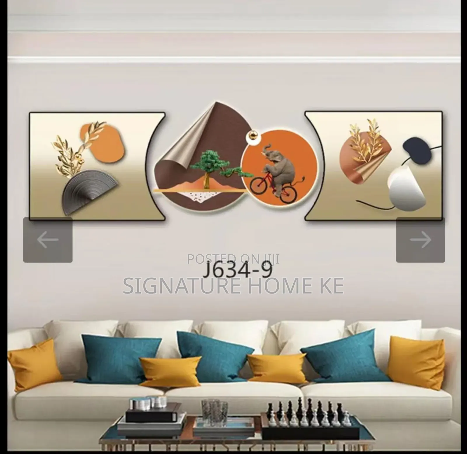 3pc 3 in 1 Elegant Wall Clock