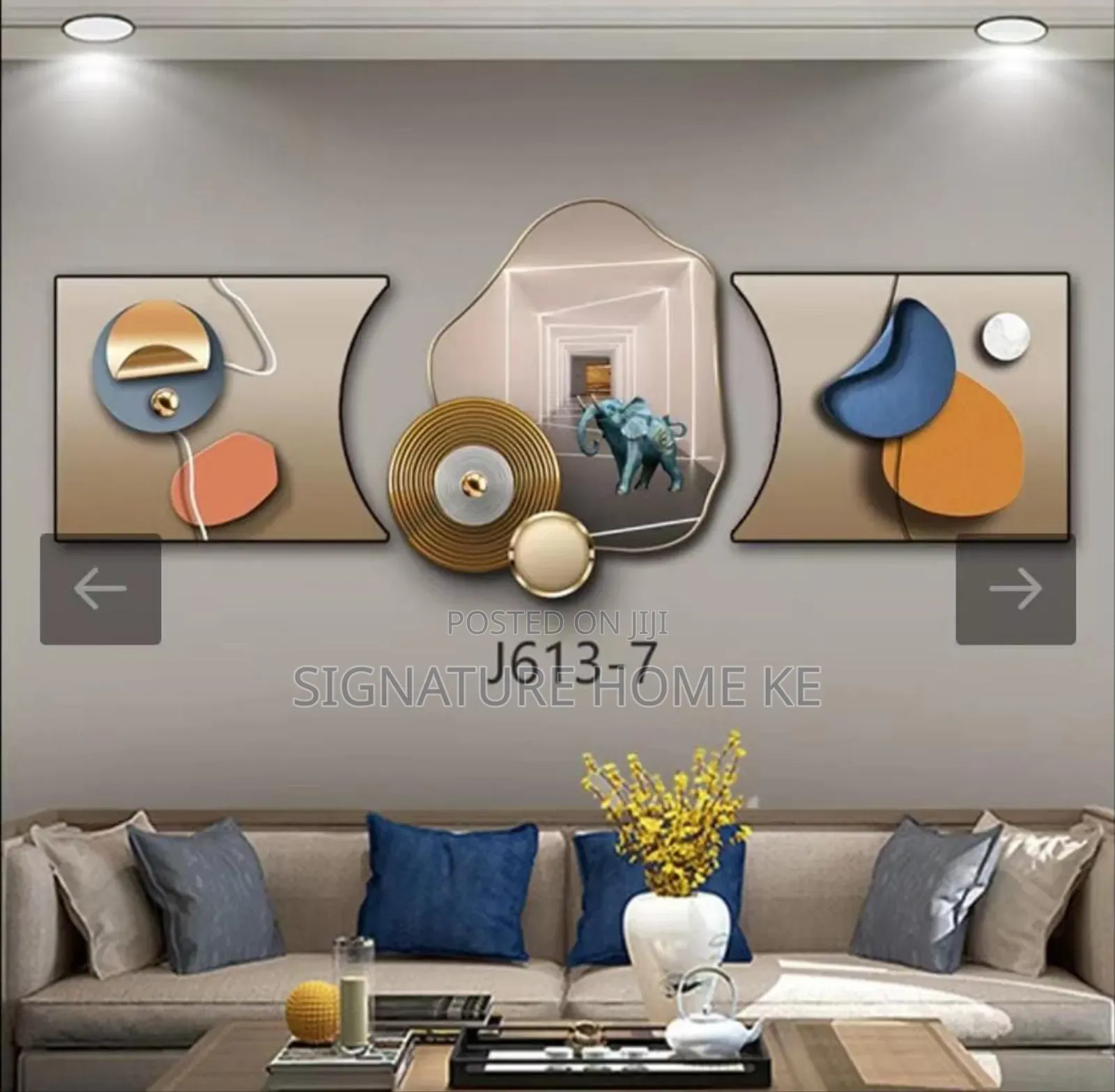 3pc 3 in 1 Elegant Wall Clock