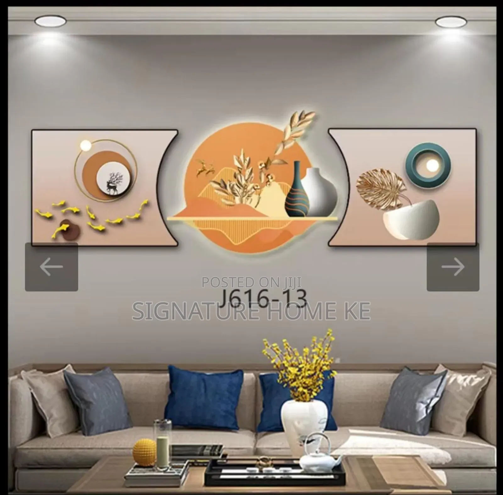 3pc 3 in 1 Elegant Wall Clock