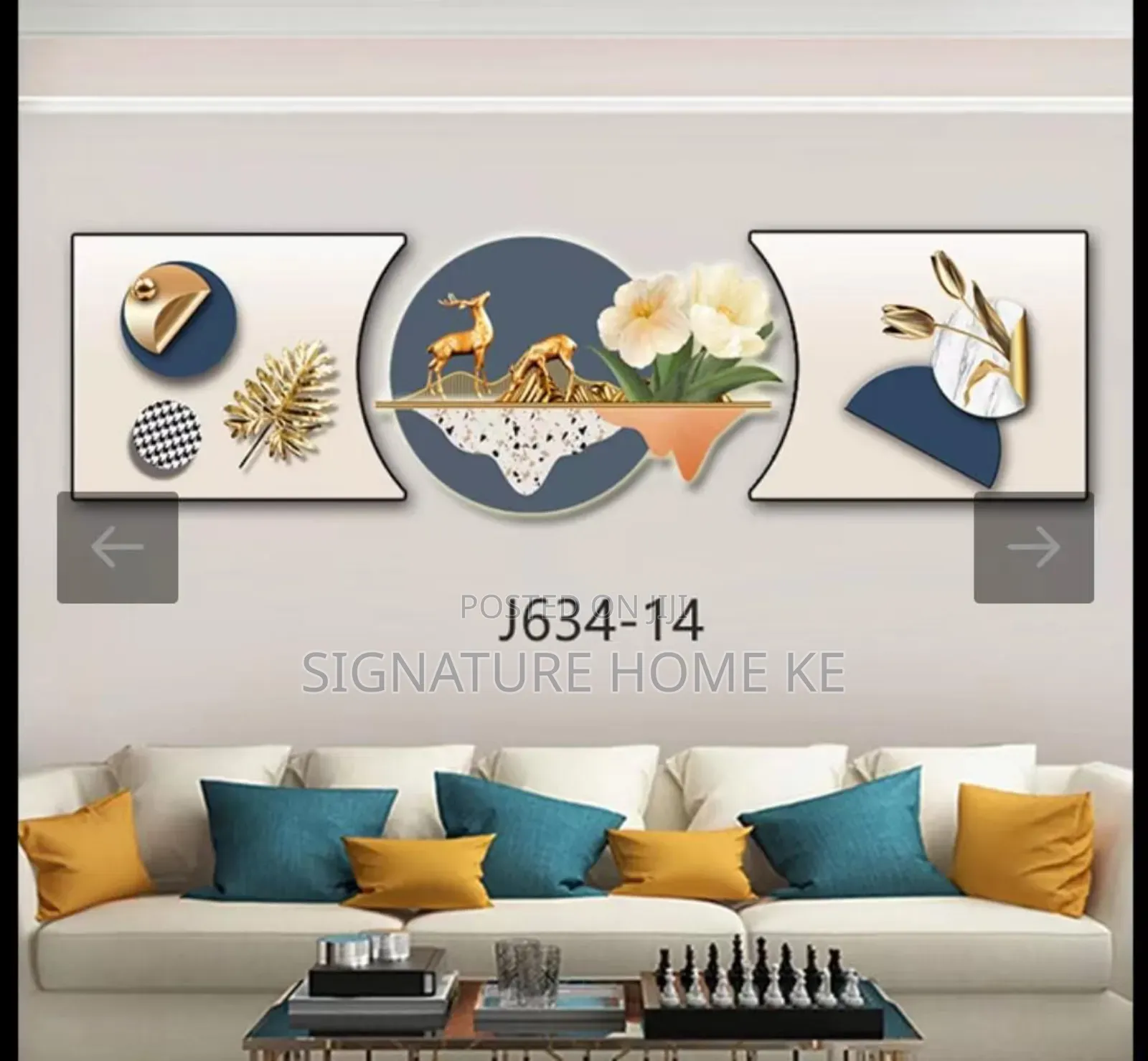 3pc 3 in 1 Elegant Wall Clock