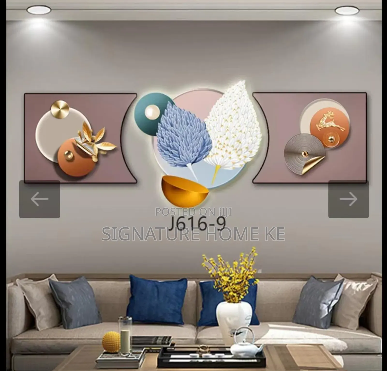 3pc 3 in 1 Elegant Wall Clock