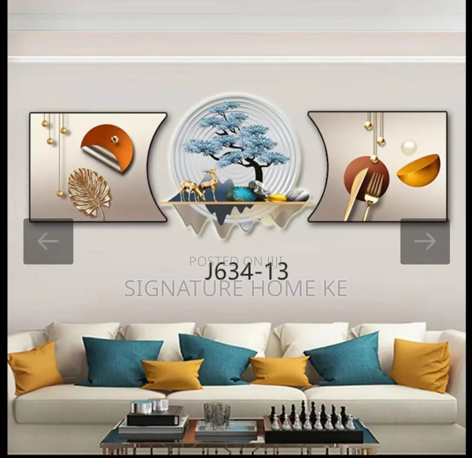 3pc 3 in 1 Elegant Wall Clock