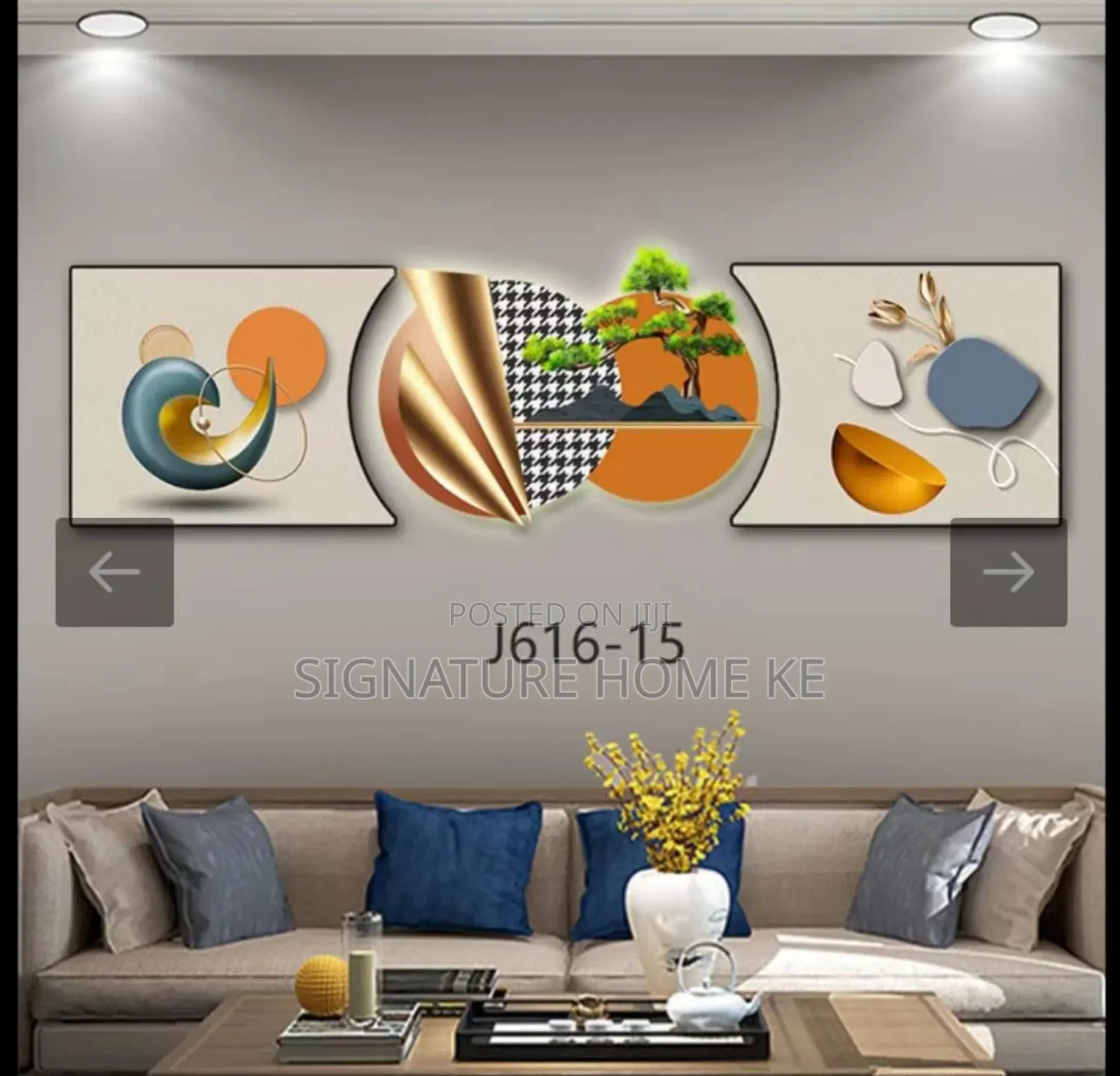 3pc 3 in 1 Elegant Wall Clock
