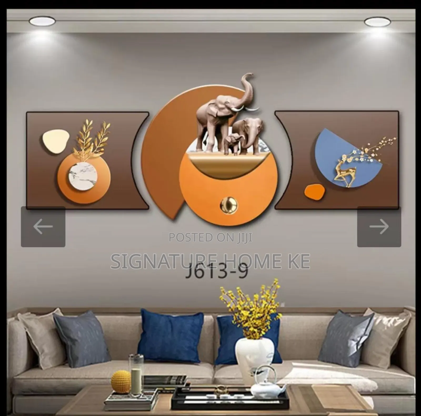 3pc 3 in 1 Elegant Wall Clock