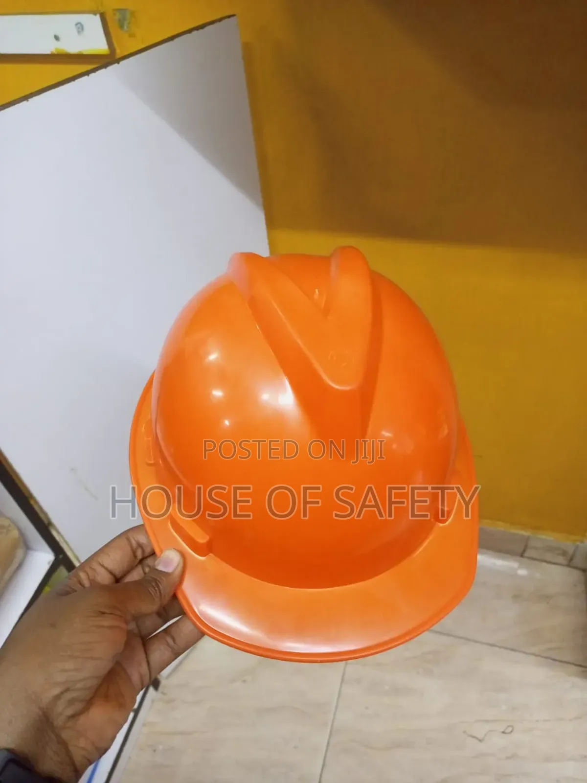 Orange Construction Helmets