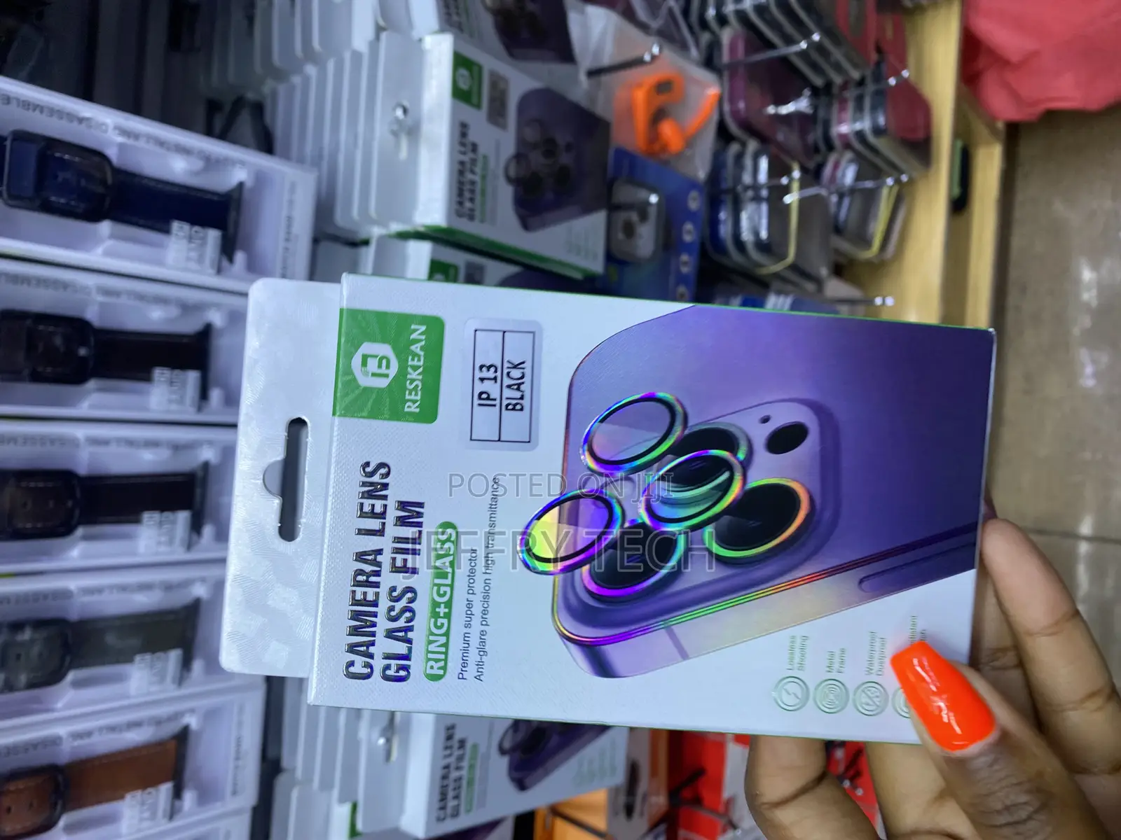 Teclus Metallic Camera Ring Lens Protector for iPhone 13