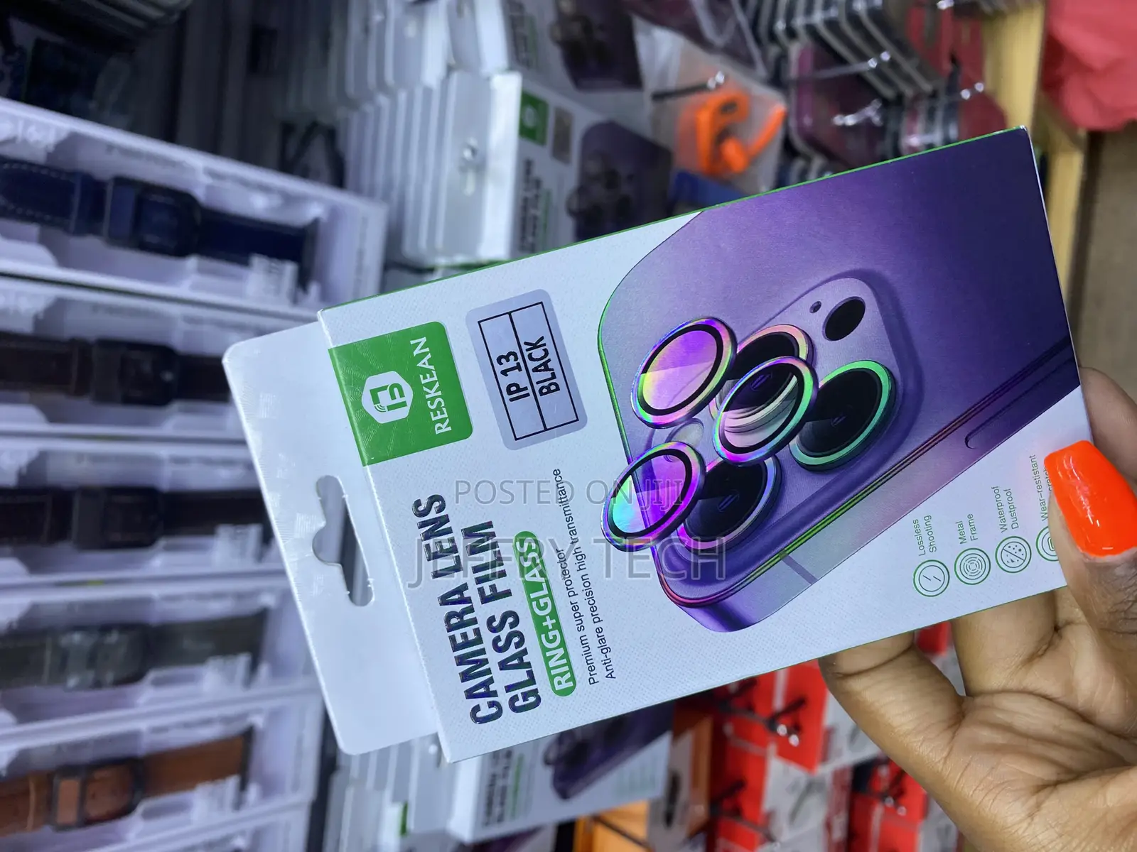 Teclus Metallic Camera Ring Lens Protector for iPhone 13