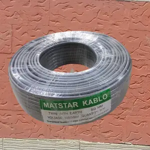 Oil Resistant 1.5mm 90m Twin With Earth Flat Electrical Wiring Cable