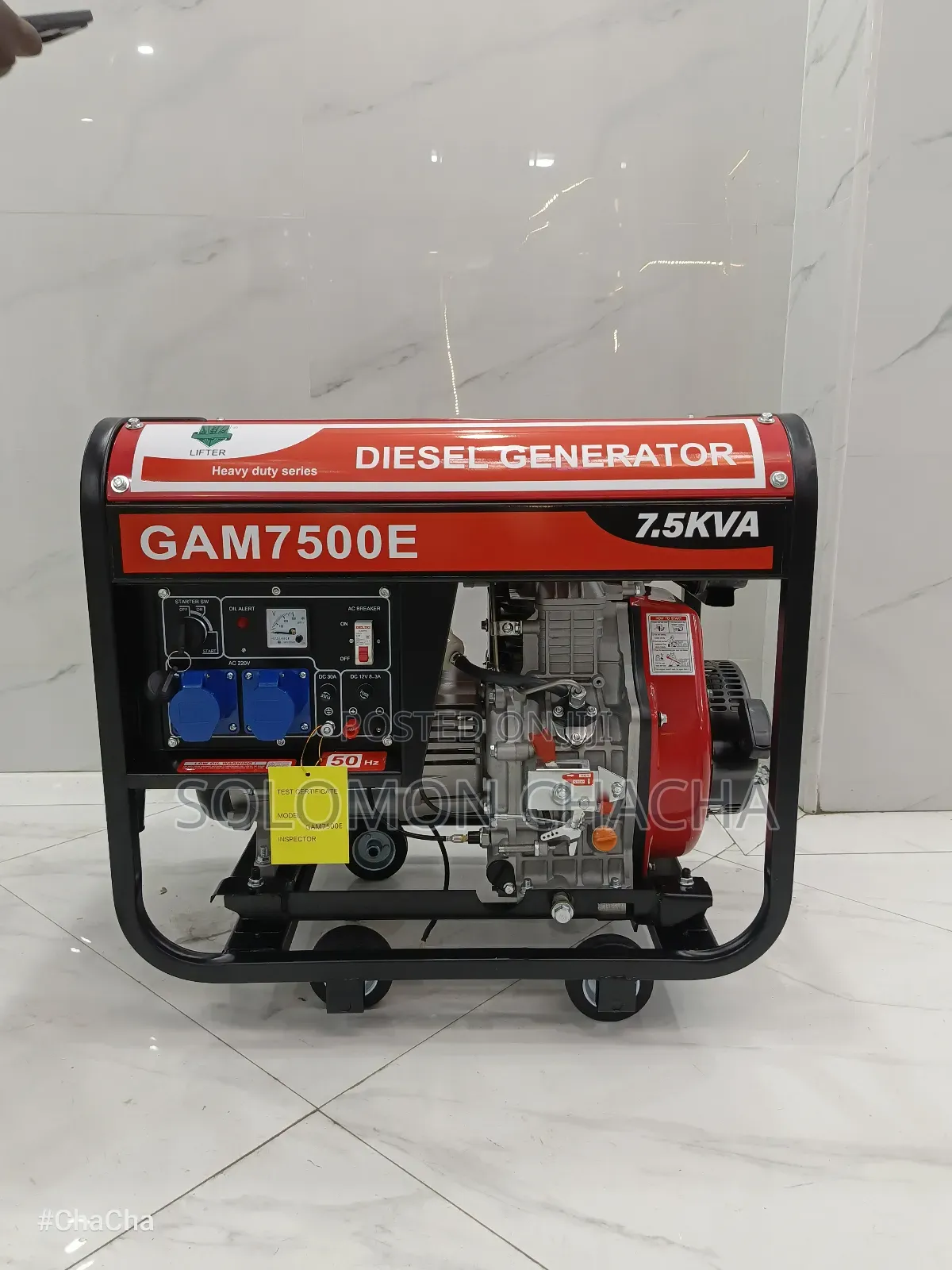 Gam7500e 7.5kva Deisel Heavy Duty Generator With Industrial Socket