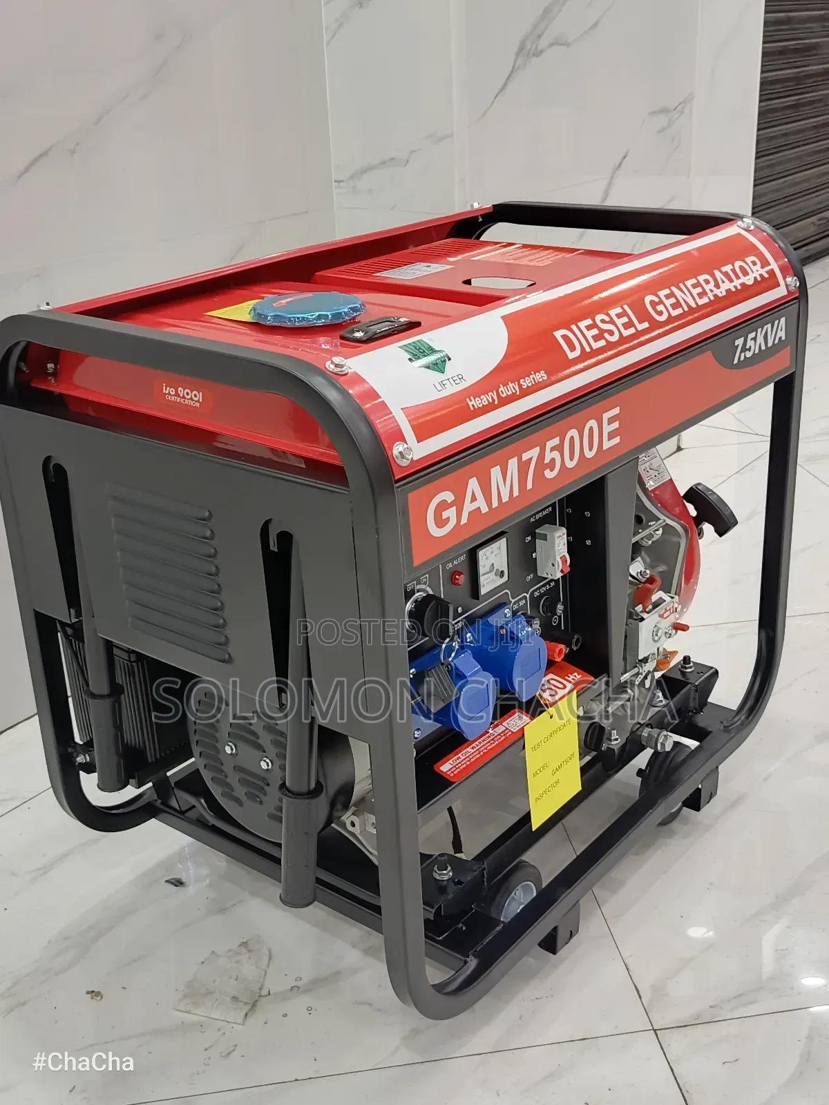 Gam7500e 7.5kva Deisel Heavy Duty Generator With Industrial Socket