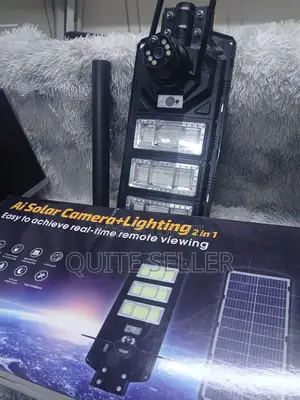 Solar Powered Security Street Light 4g Wifi Camera