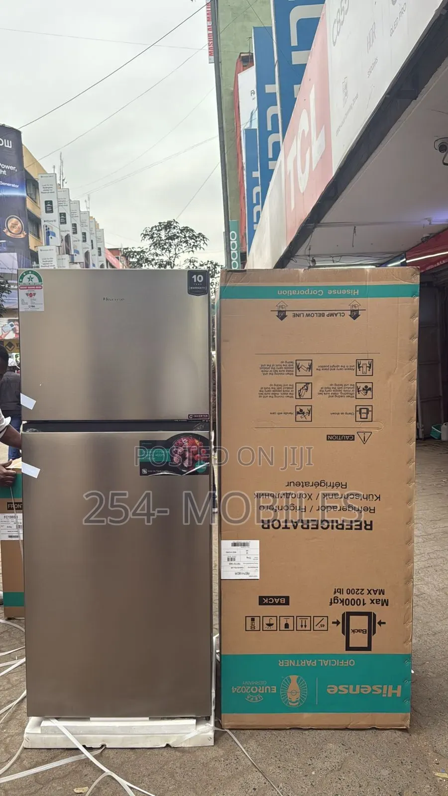 Hisense Fridge 424l Double Door Silver Ref418dr