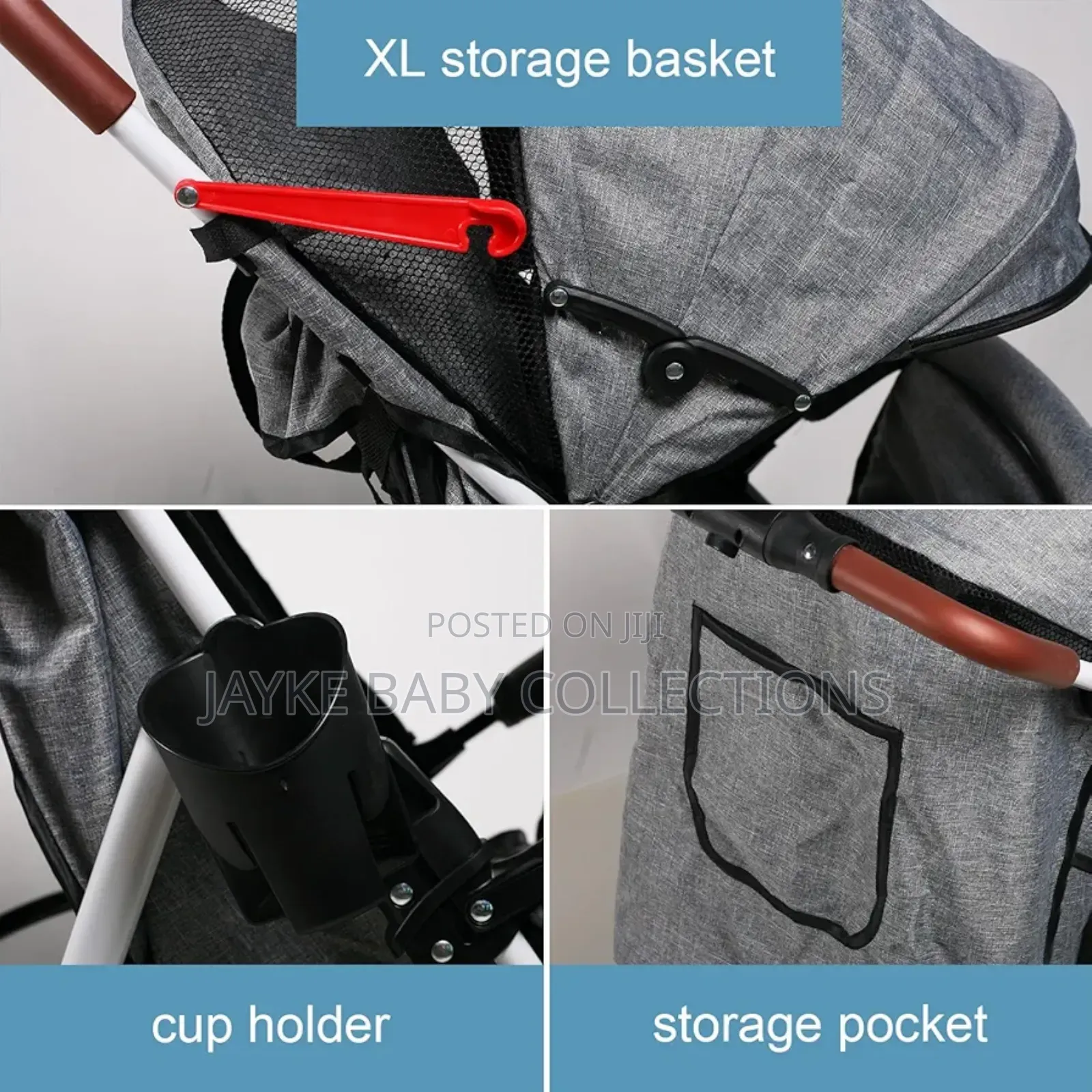 2-in-1 Foldable Baby Stroller Bassinet Pram – Durable