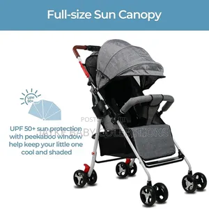 2-in-1 Foldable Baby Stroller Bassinet Pram – Durable