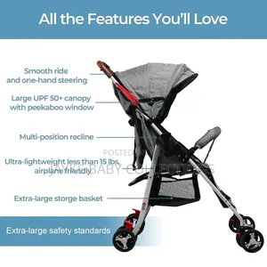 2-in-1 Foldable Baby Stroller Bassinet Pram – Durable