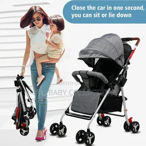 2-in-1 Foldable Baby Stroller Bassinet Pram – Durable