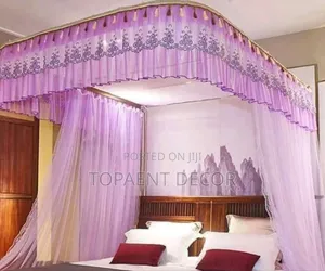 Breath Easy ,Sleep Safely Purple 2 Stand Mosquito Net