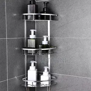 3 Layer Space Aluminum Bathroom Corner Shelf
