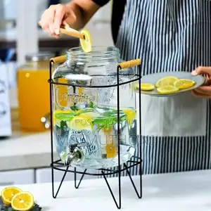 8 L Glass Juice Dispenser With a Tap