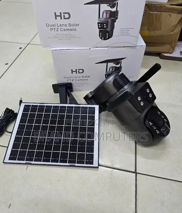 Solar Wifi Camera Dual Lens Outdoor Security CCTV PTZ Camera