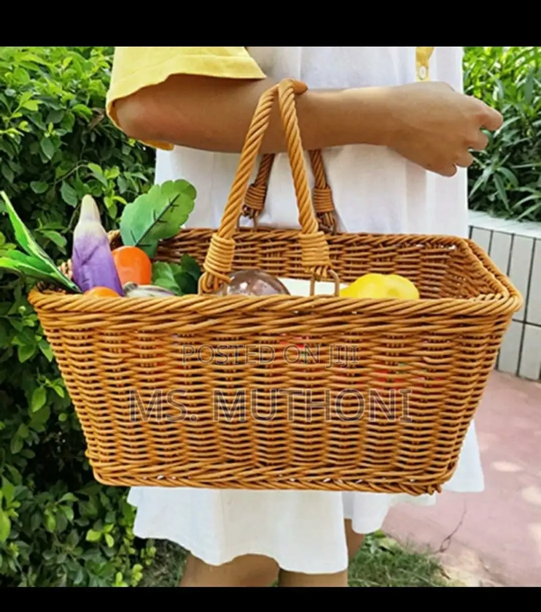 Multi~Purpose Rattan Wicker Picnic / Pantry Basket