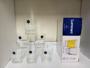 6pc Luminarc Sterling Glass Tumbler Set/Whiskey Glass
