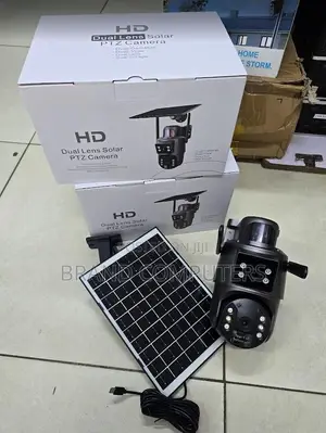 Solar Powered Dual Lens Wifi PTZ CCTV Camera Audio+Colored