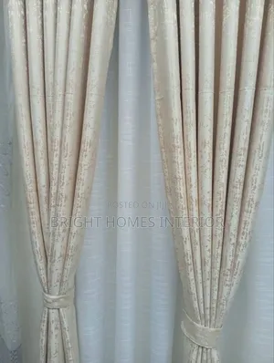 Cream Yellow Heavy Designer Curtain