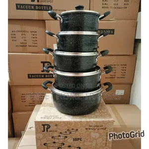 *James Pot Black Cookware Set(Wove)*Granite Material*