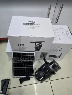 Solar Wifi Camera Dual Lens Outdoor Security CCTV Wireless Camera