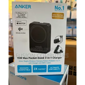 Anker Maggo Wireless Charging Station 15w Foldable 3-in-1