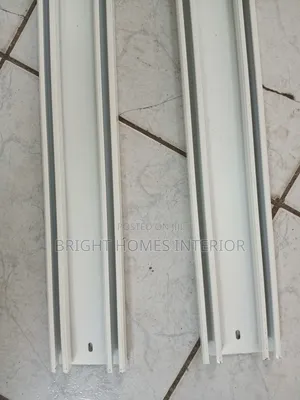 White Double Curtain Rail Designed for Both Curtain and Sheer