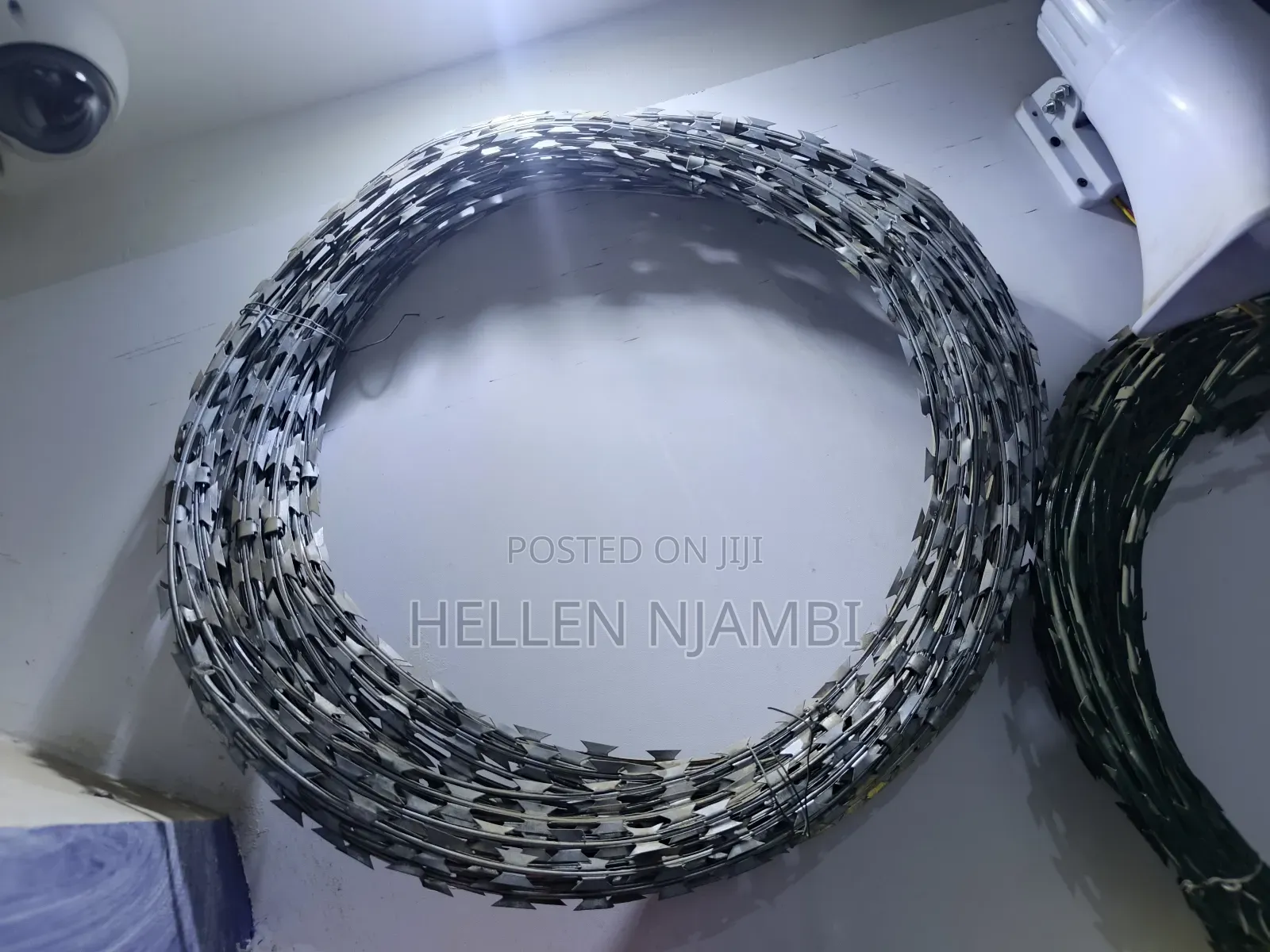 Silver Razor Wire