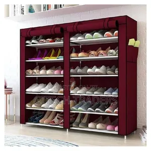 Shoe Rack With Cover Double