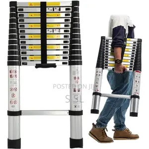 Telescopic Aluminum Ladder Portable 3.8m