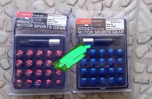 Toyota 12*1.5 Flat Hex Rim Lock Nuts In Red Or Blue