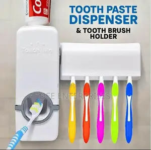 Toothpaste Dispenser Toothbrush Holder(5 Slots)