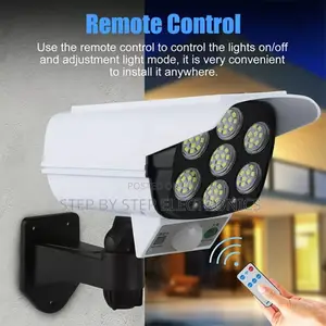 Dummy Fake CCTV Camera Motion Sensor Solar Light With Red Led Alert