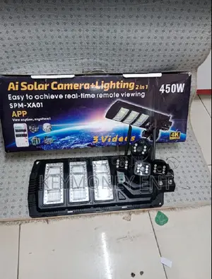 4g Dual Lens Solar Powered Floodlight 450w PTZ Camera