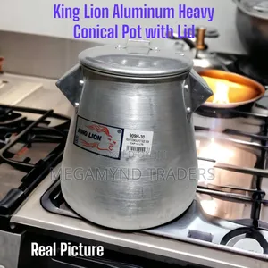 Aluminium Cooking Pot 14ltr/Conical Pot With Lid/Nyungu