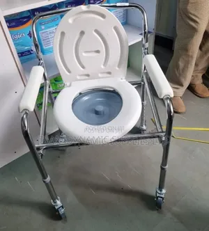 Folding Commode Chair With Caster Wheels