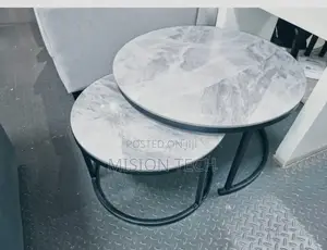 Luxury Pure Marble Top Nesting Coffee Tables Elegant Modern