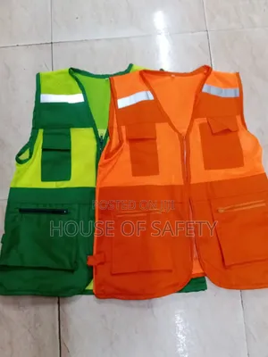 Green And Orange Vest Reflectors