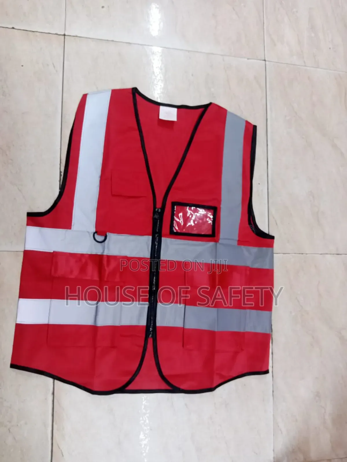 Red Pockets Reflective Vest