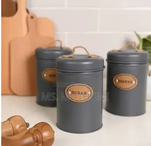 Set of 3,Rustic Large Pantry Jars