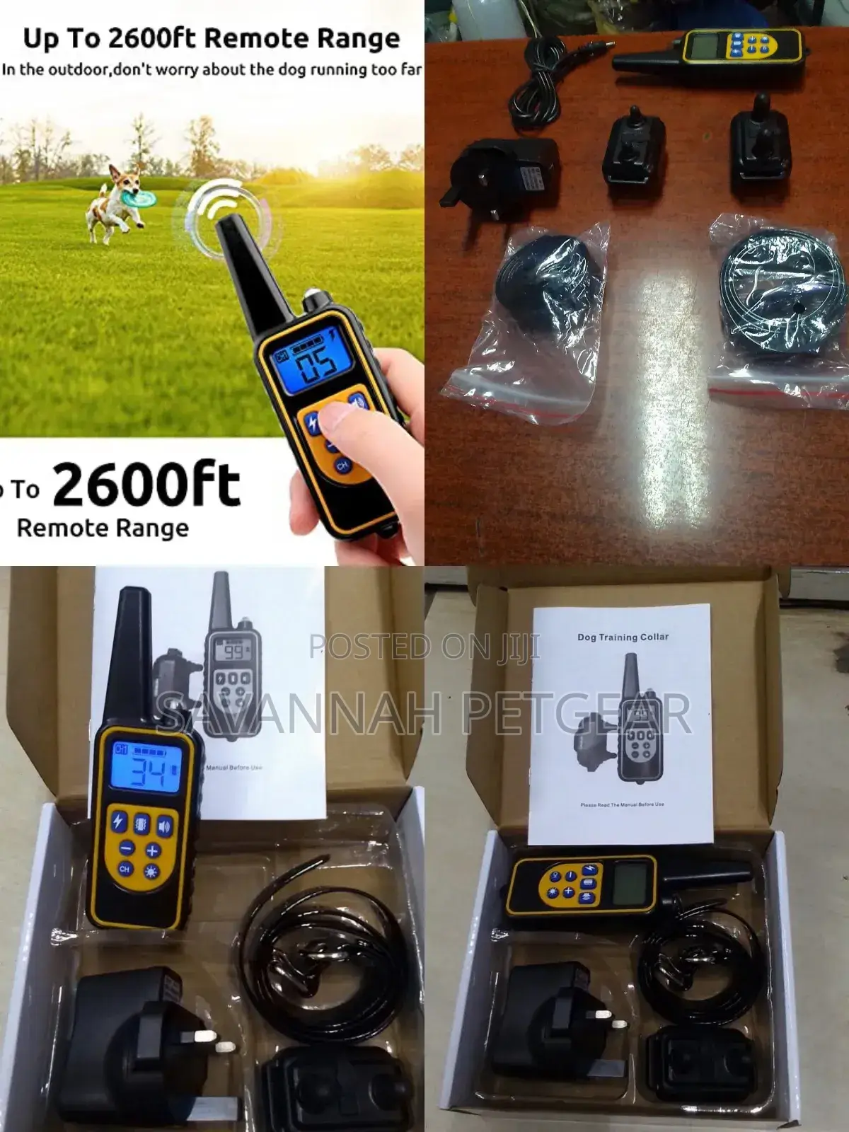 Rechargeable Dog Shock Collar With 3 Training Modes - 1 Collar
