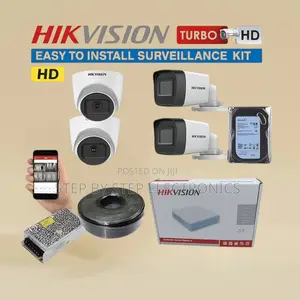 Hikvision 4 Hd 2mp 1080p Security Cameras CCTV Kit Full Package