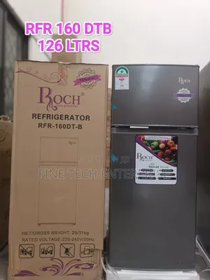 Roch 126l Double Door Fridge